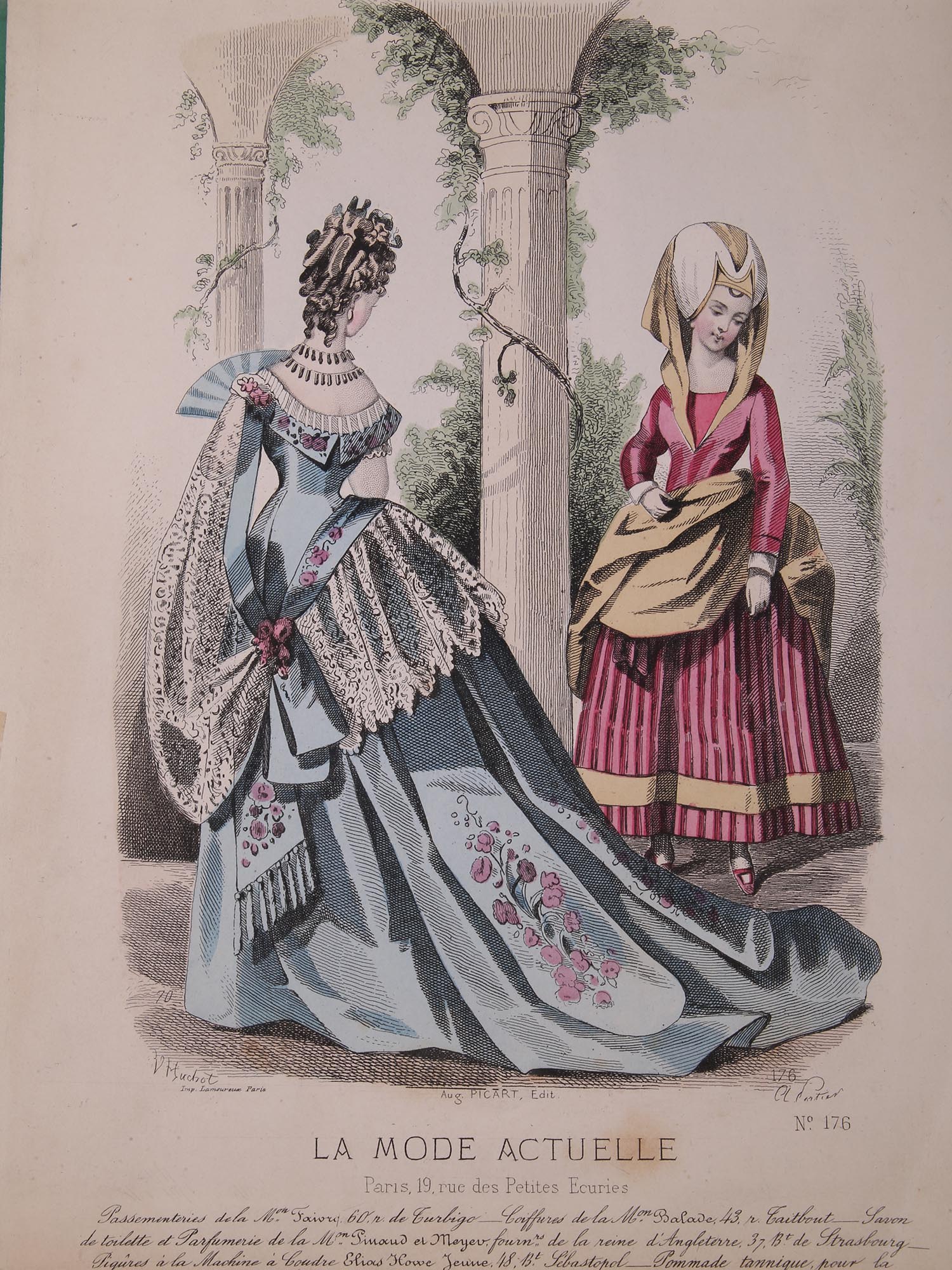 ANTIQUE FRENCH FASHION PAUQUET COLOR LITHOGRAPHS PIC-4